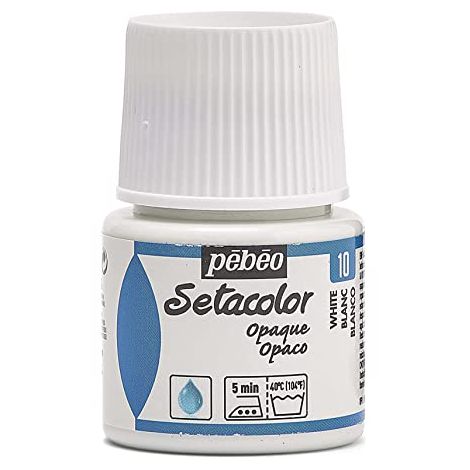 Farba do tkanin Pebeo Setacolor 45ml, Biała/10 White